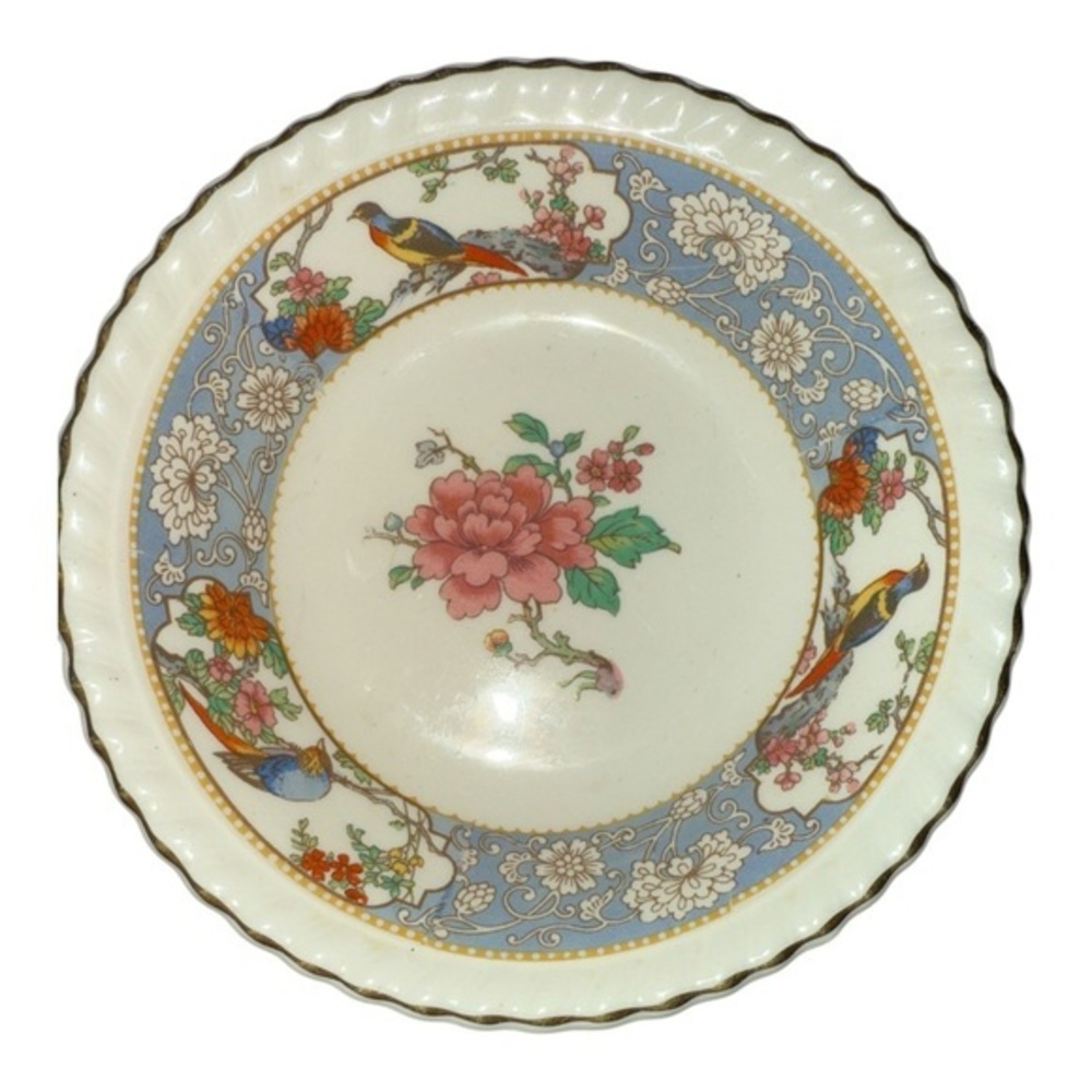Johnson Bros Old English Bird Floral Saucer Plate England Vintage Cottagecore
